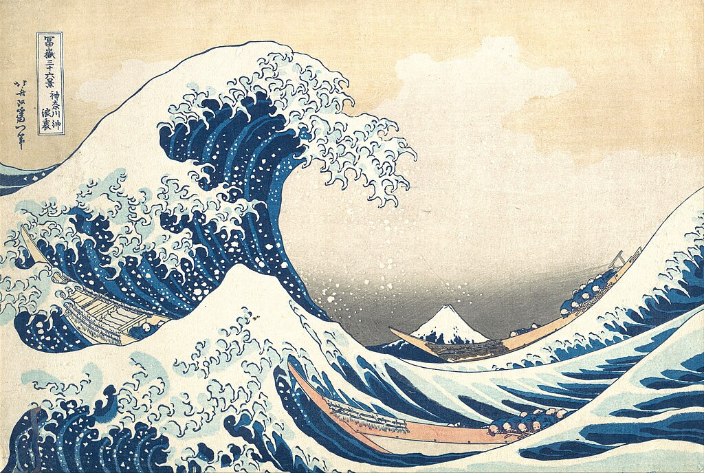 La Grande Vague de Kanagawa, Hokusai, vers 1831, estampe ukiyo-e