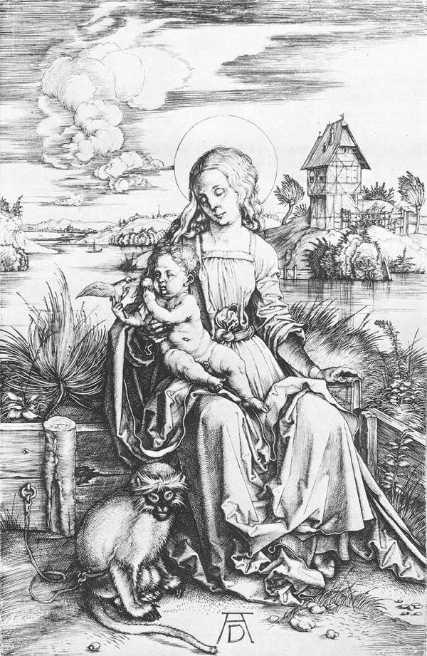 The Virgin and the Monkey - Albrecht Dürer
