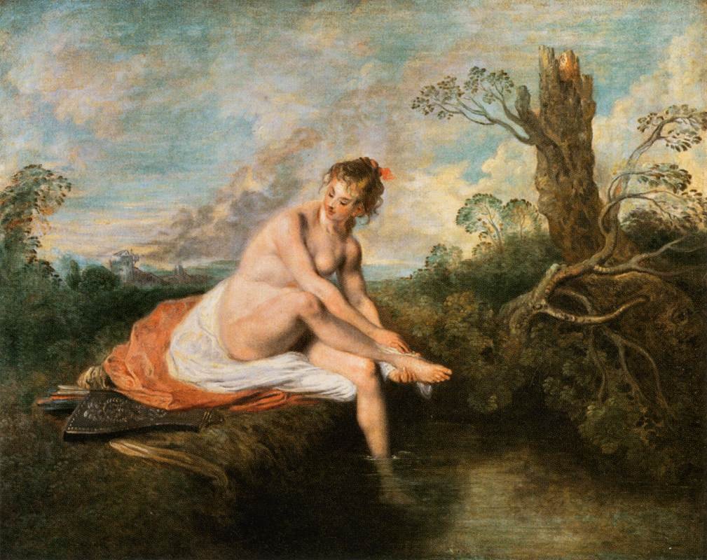 Nymphs Bathing - Antoine Watteau