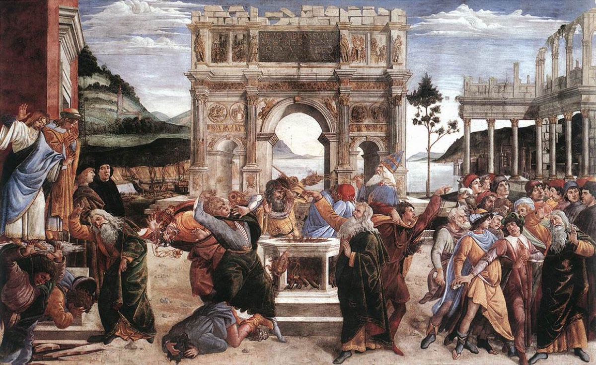 La punition de Korah - Sandro Botticelli