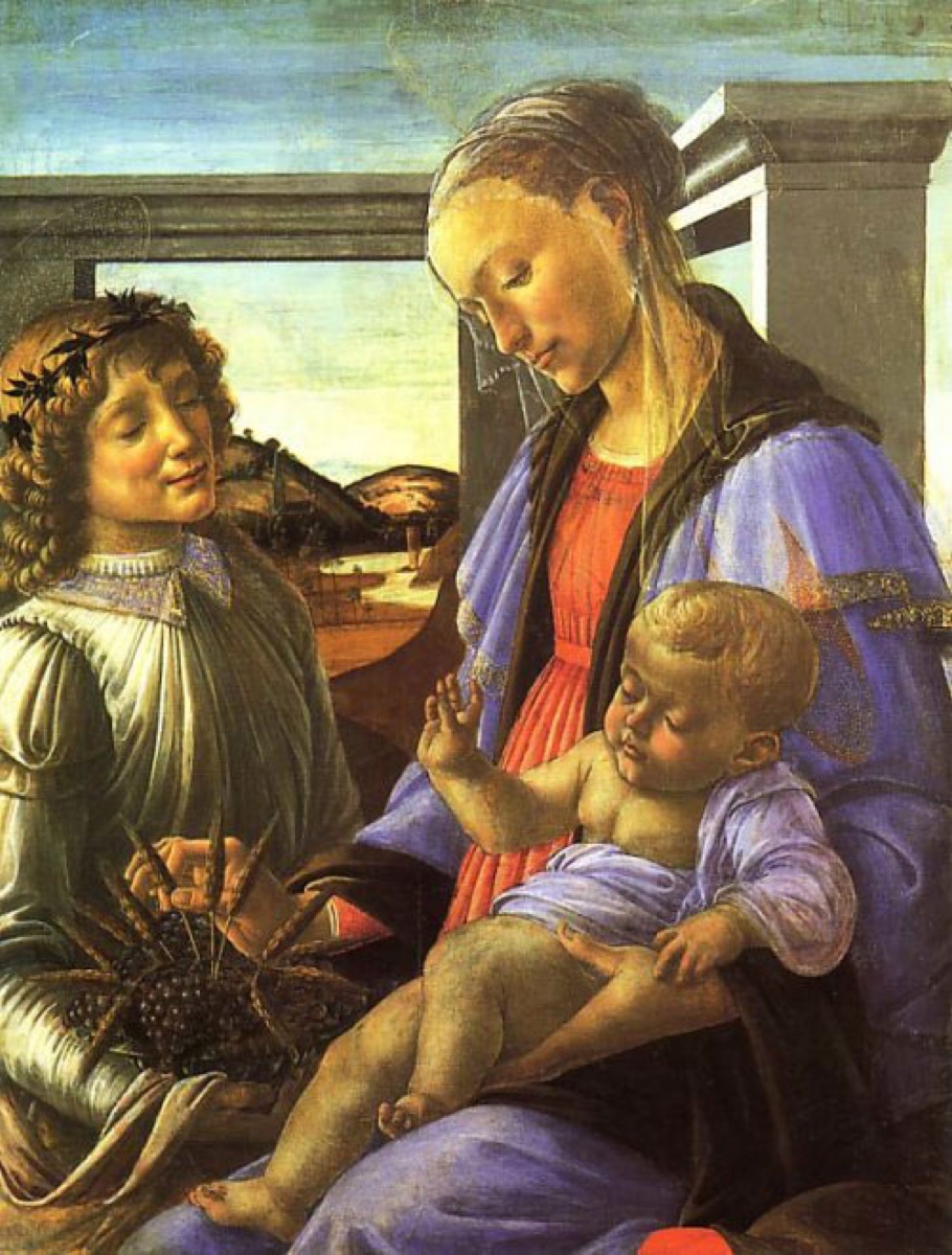 Vierge et enfant avec un ange - Sandro Botticelli
