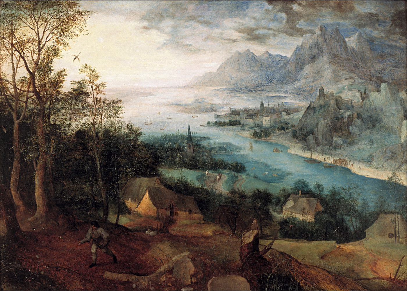 Paysage fluvial avec la parabole du semeur - Pieter Bruegel