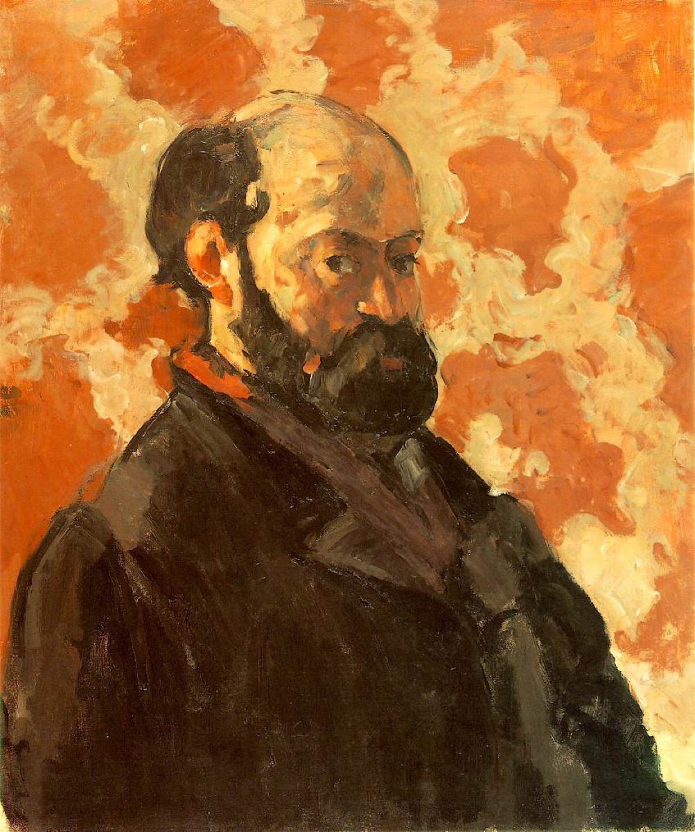 Autoportrait avec fond rose - Paul Cézanne