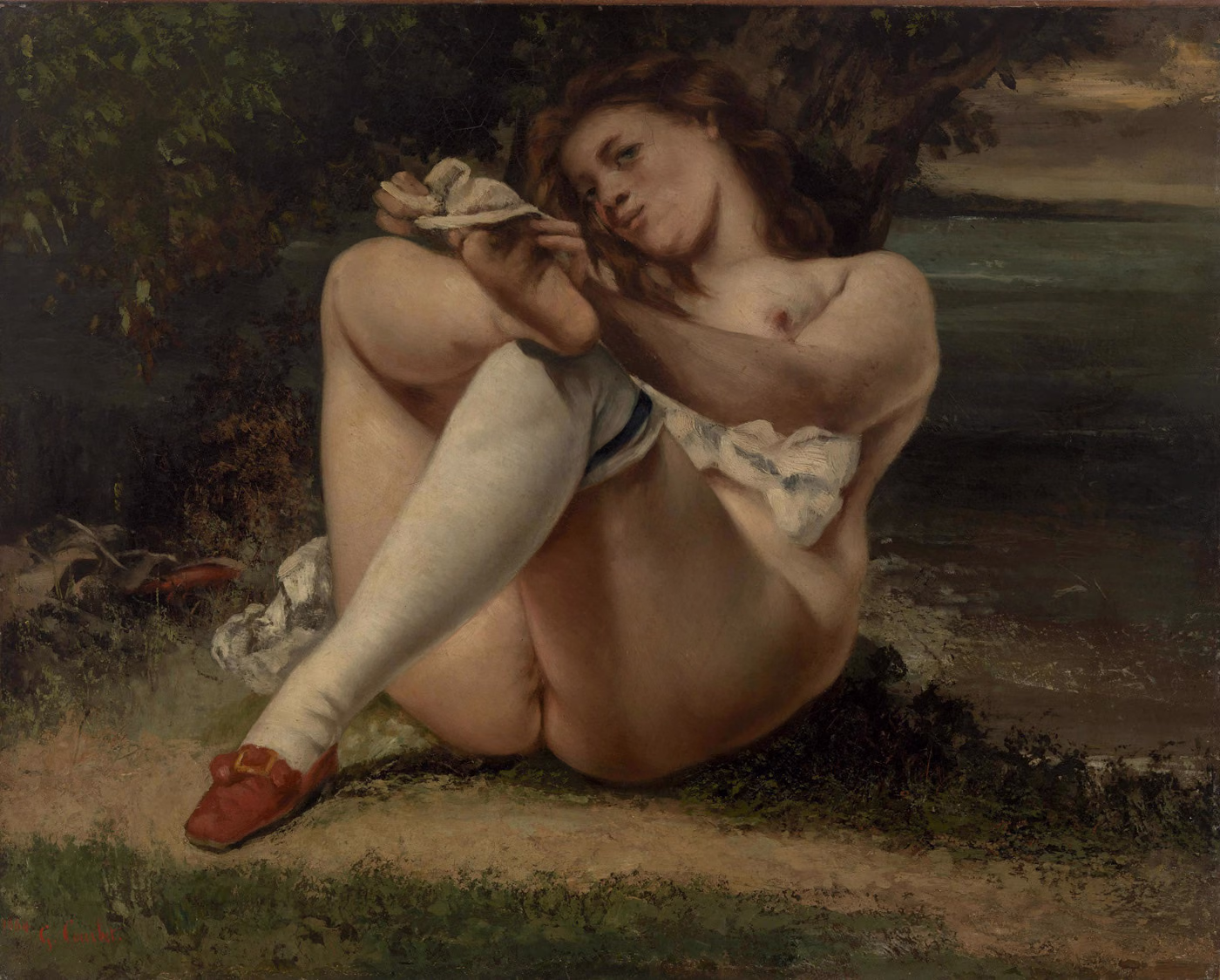 La femme aux bas blancs - Gustave Courbet