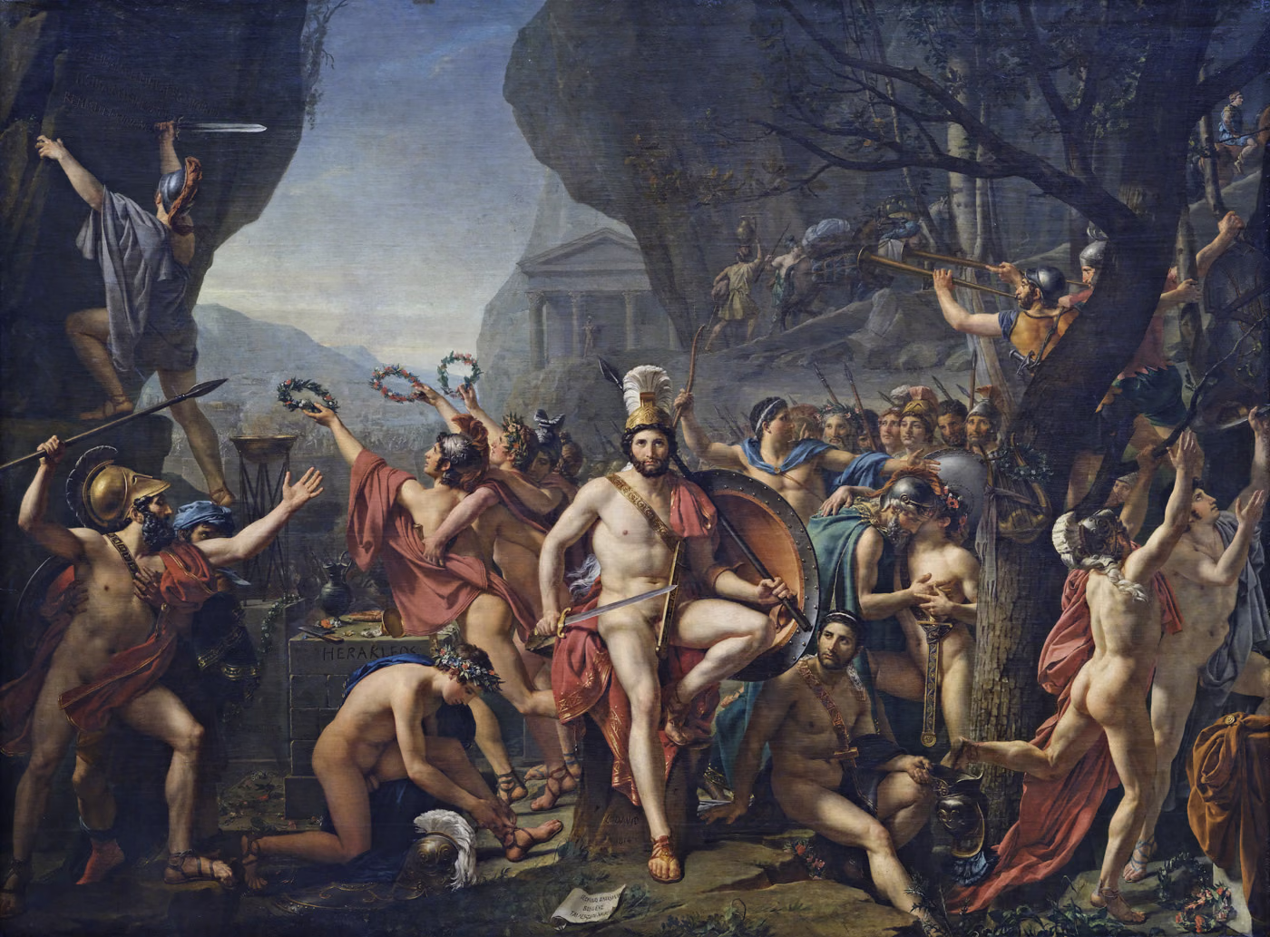 Léonidas aux Thermopyles - Jacques-Louis David