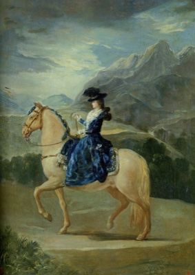 Maria Teresa Vallabriga à cheval