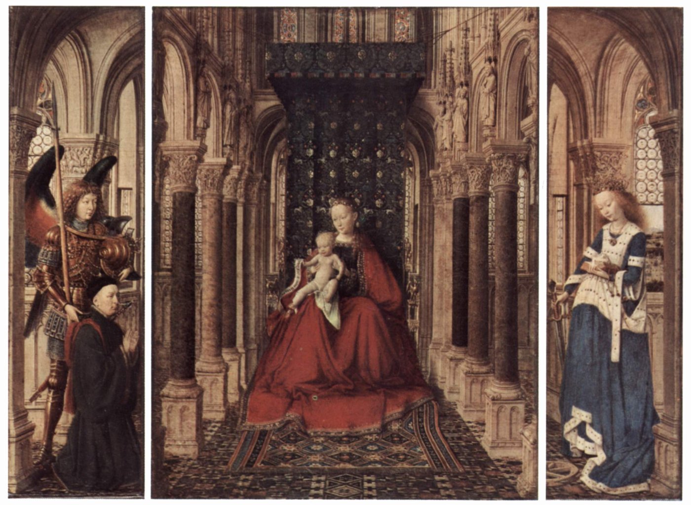 Dresden Triptych (left wing) - Jan van Eyck