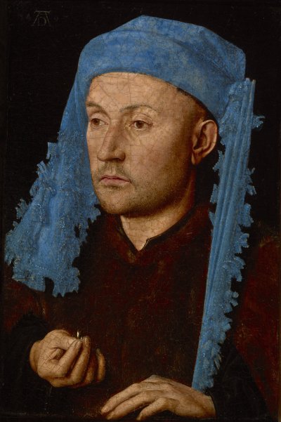 Portrait of a Man in a Blue Hat