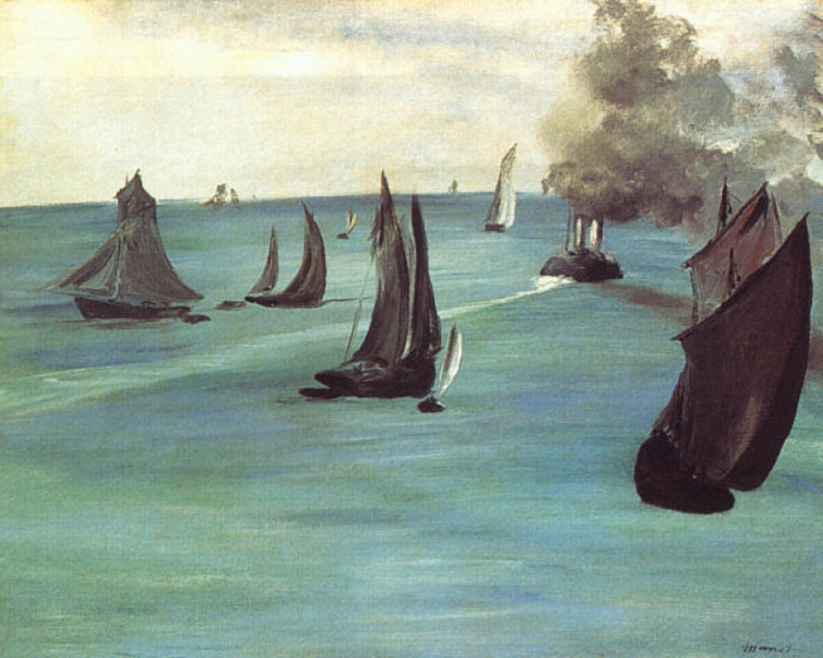 La plage à Sainte Adresse - Edouard Manet