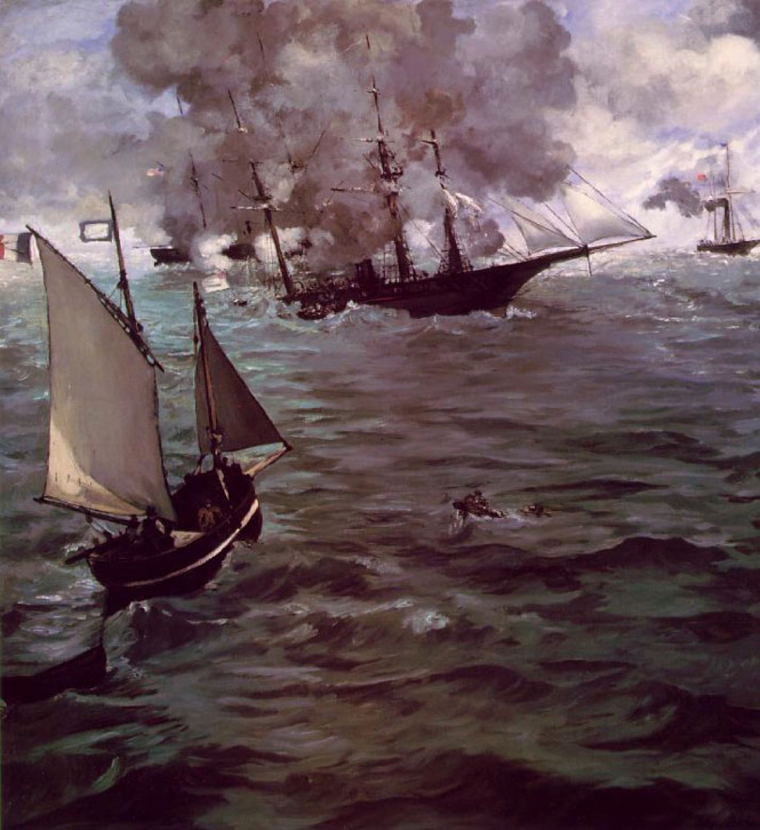 Bataille de Kearsarge et l'Alabama - Edouard Manet