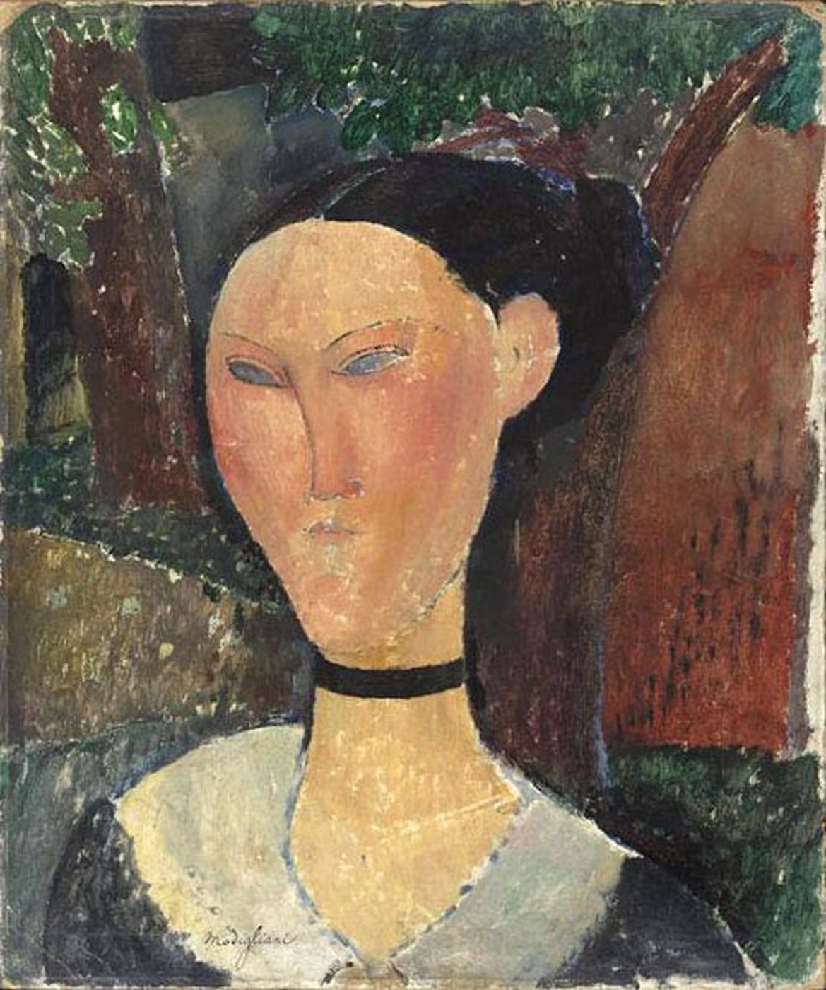 Femme au ruban de velours - Amedeo Modigliani