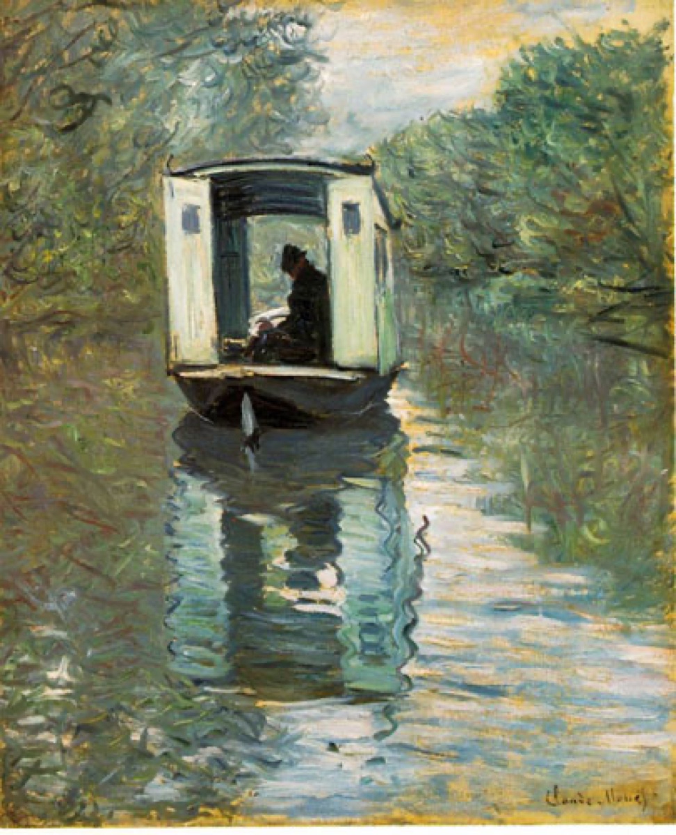 Le bateau atelier - Claude Monet