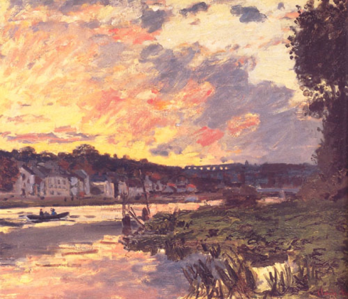 La Seine à Bourgival le soir - Claude Monet