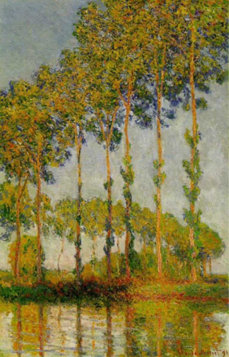 Peupliers longeant l'Epte, Automne - Claude Monet
