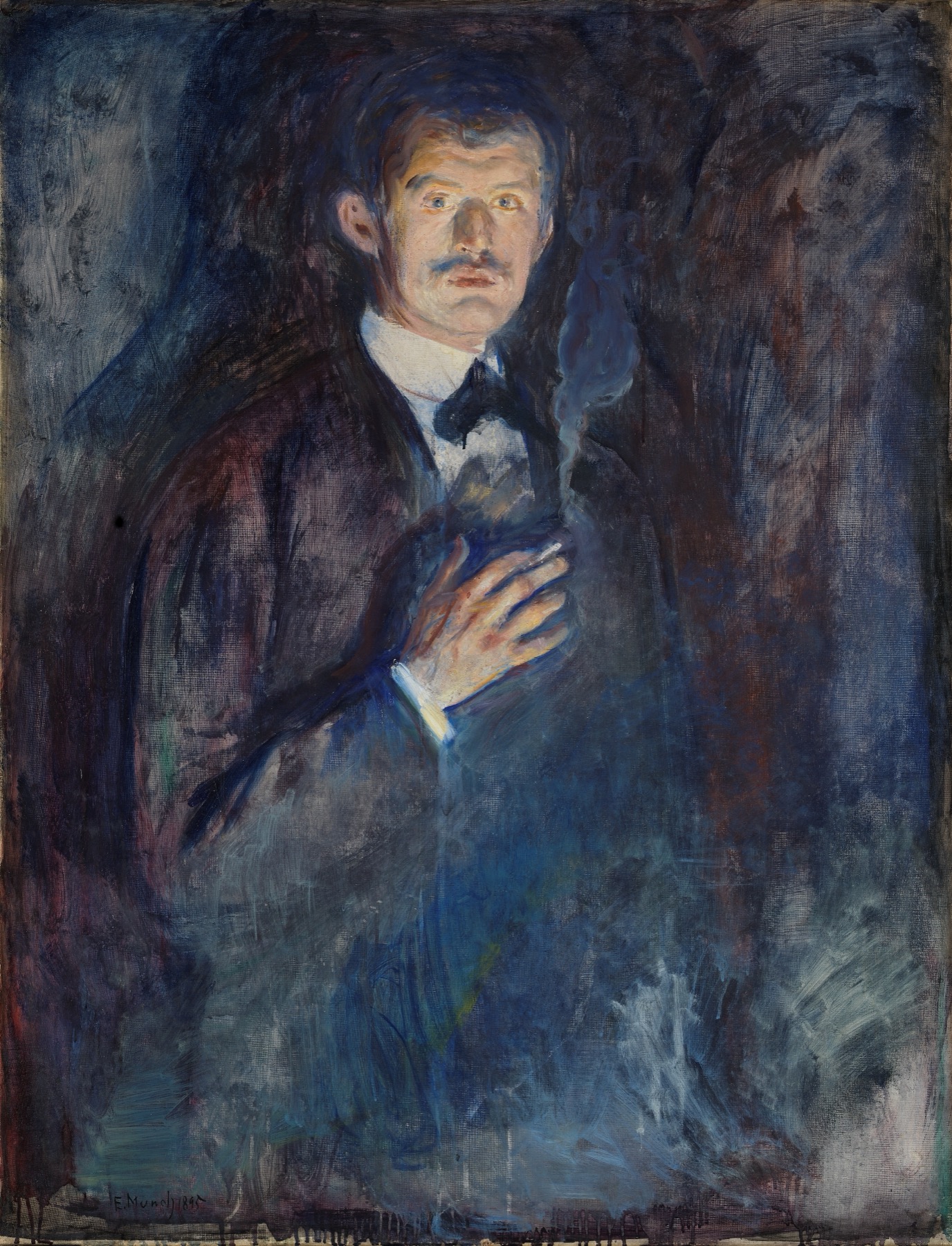 Autoportrait avec cigarette - Edvard Munch