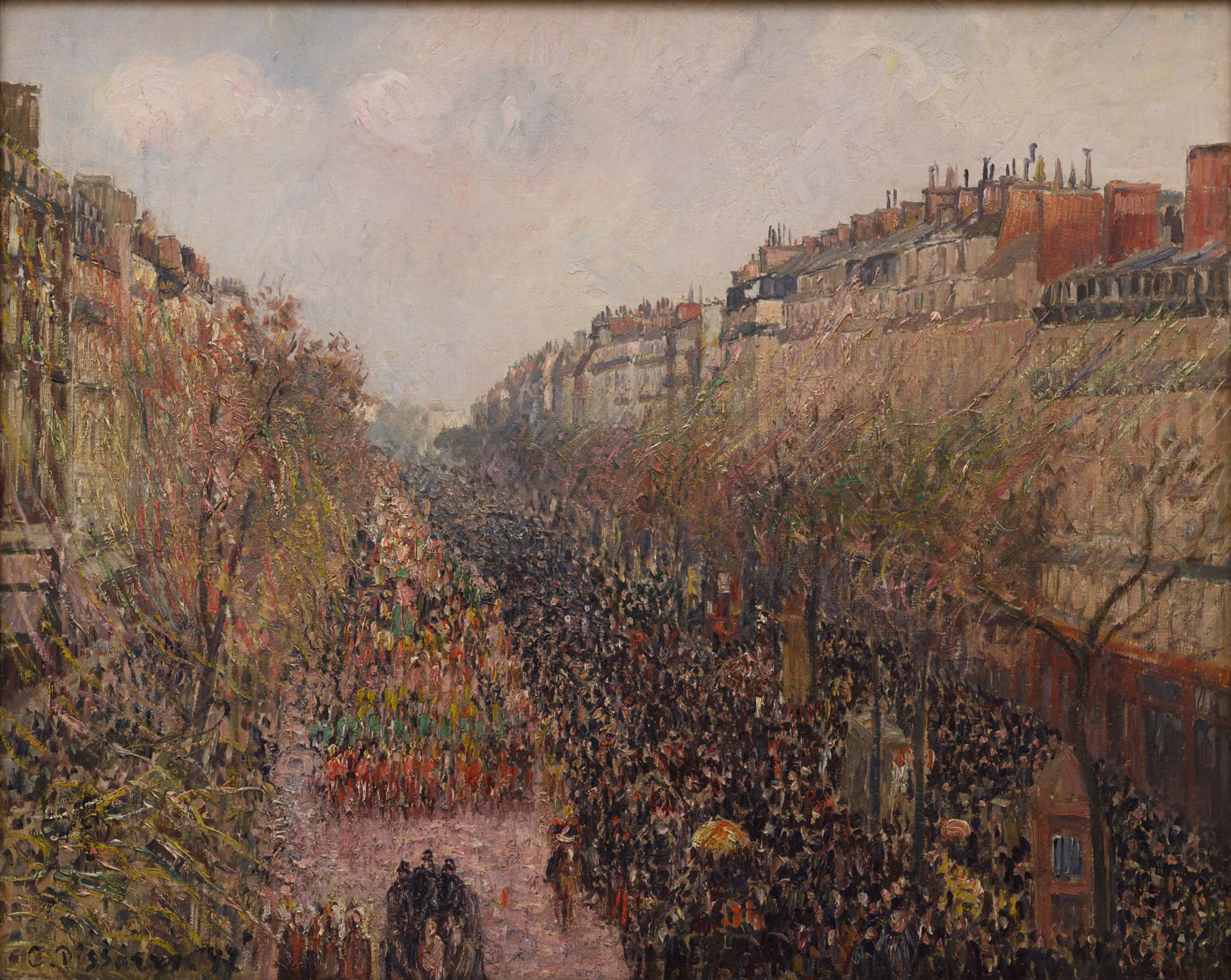 Boulevard Montmartre, Mardi Gras - Camille Pissarro