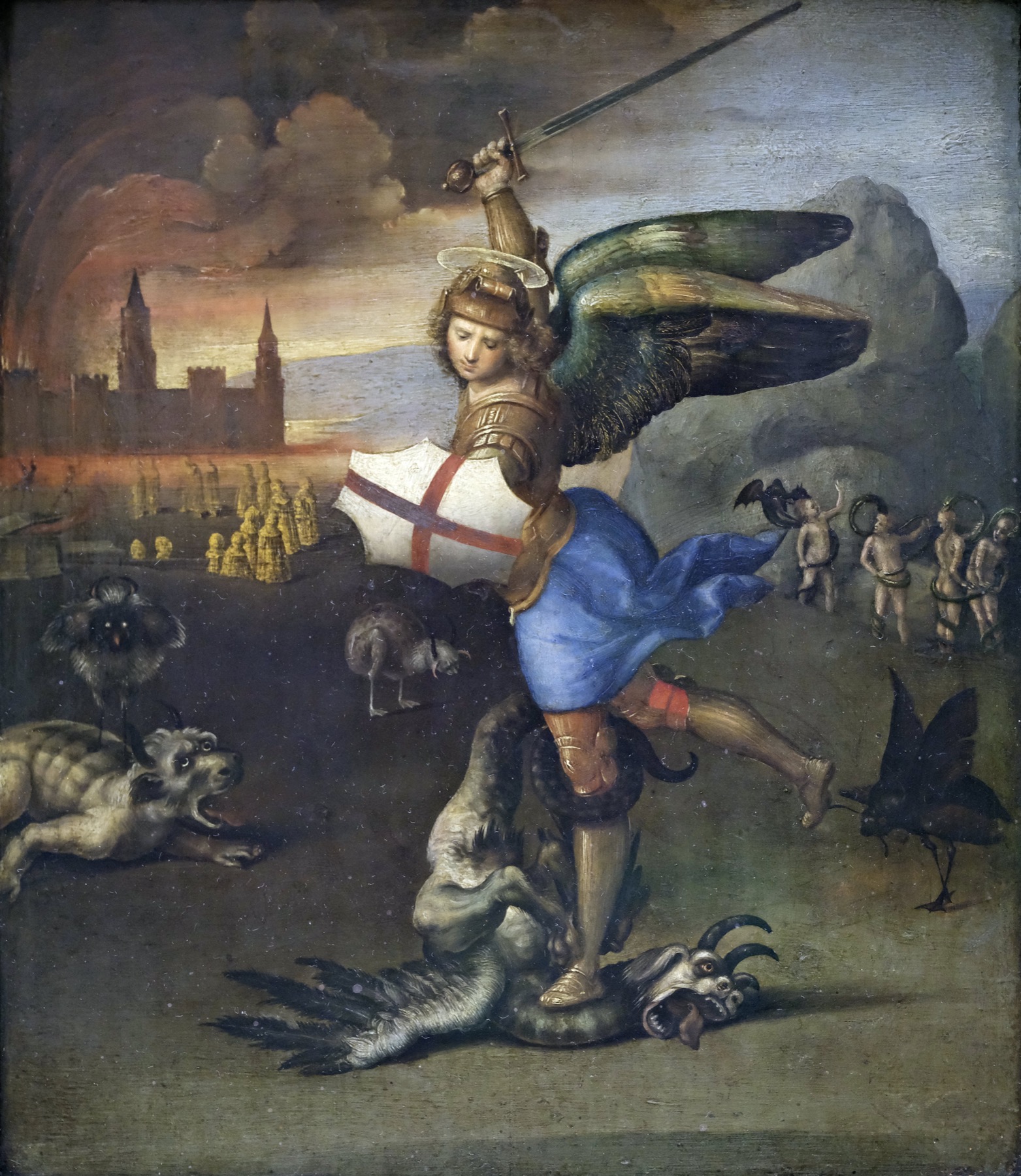 Saint Michel terrassant le dragon - Raphaël