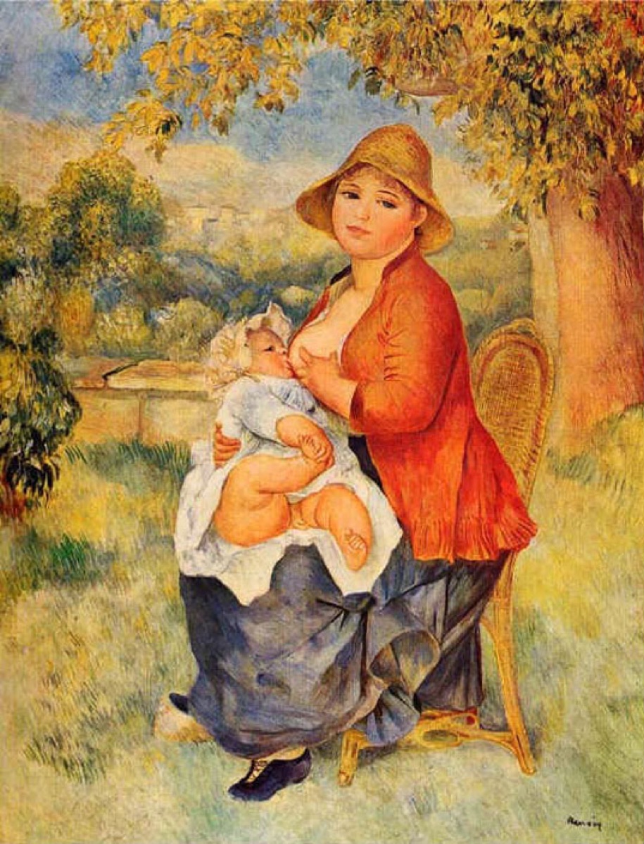 Femme allaitant son enfant - Pierre-Auguste Renoir