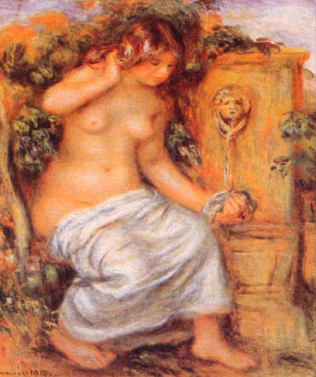 Baigneuse à la fontaine - Pierre-Auguste Renoir