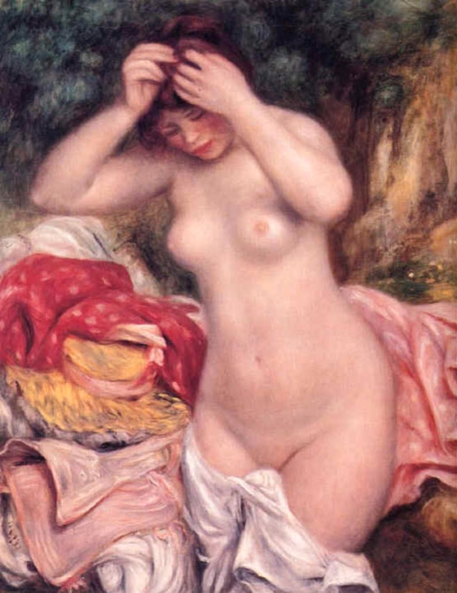 Baigneuse se coiffant - Pierre-Auguste Renoir