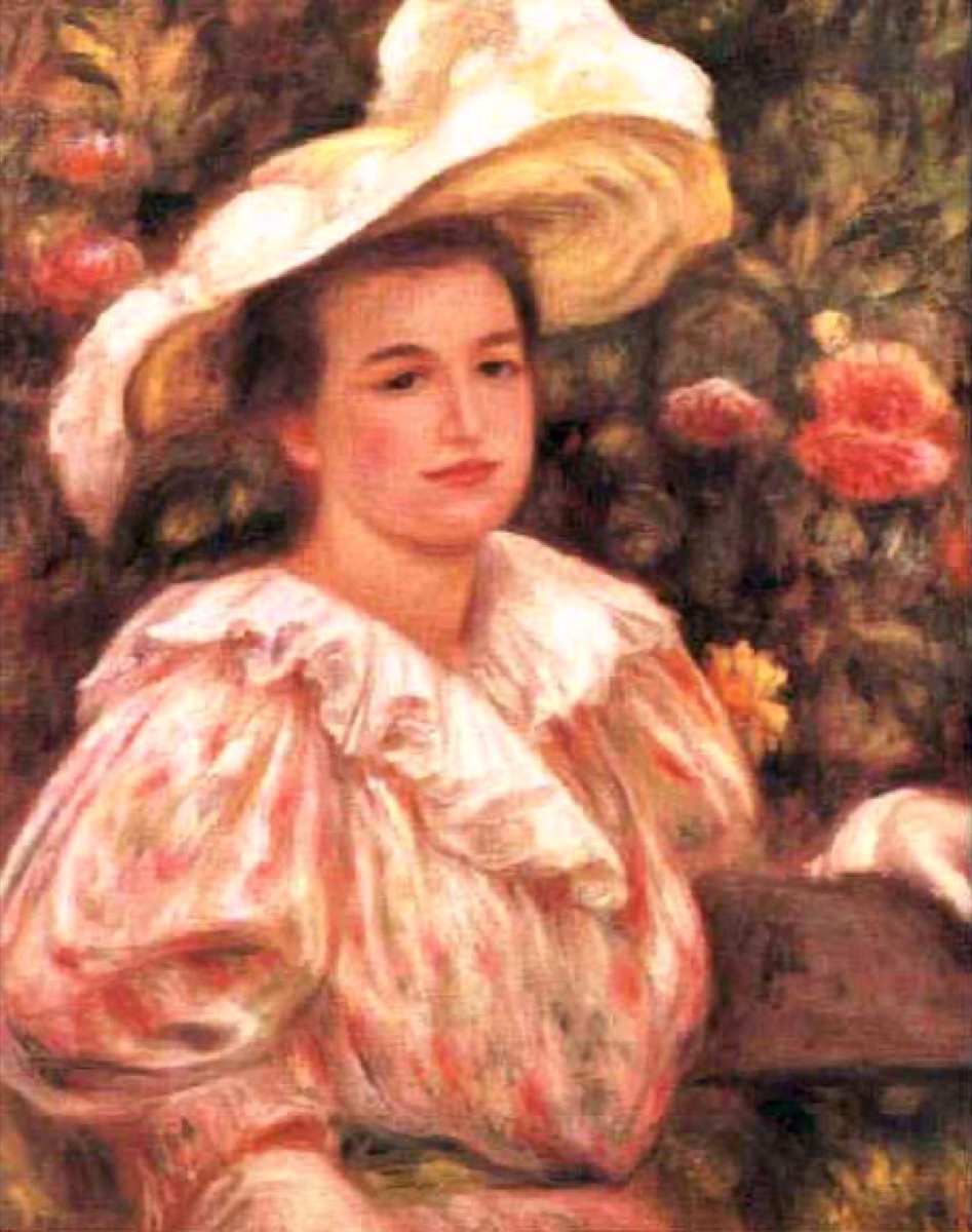 Femme au chapeau blanc - Pierre-Auguste Renoir