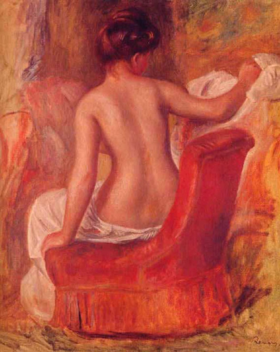 Nu dans une chaise - Pierre-Auguste Renoir