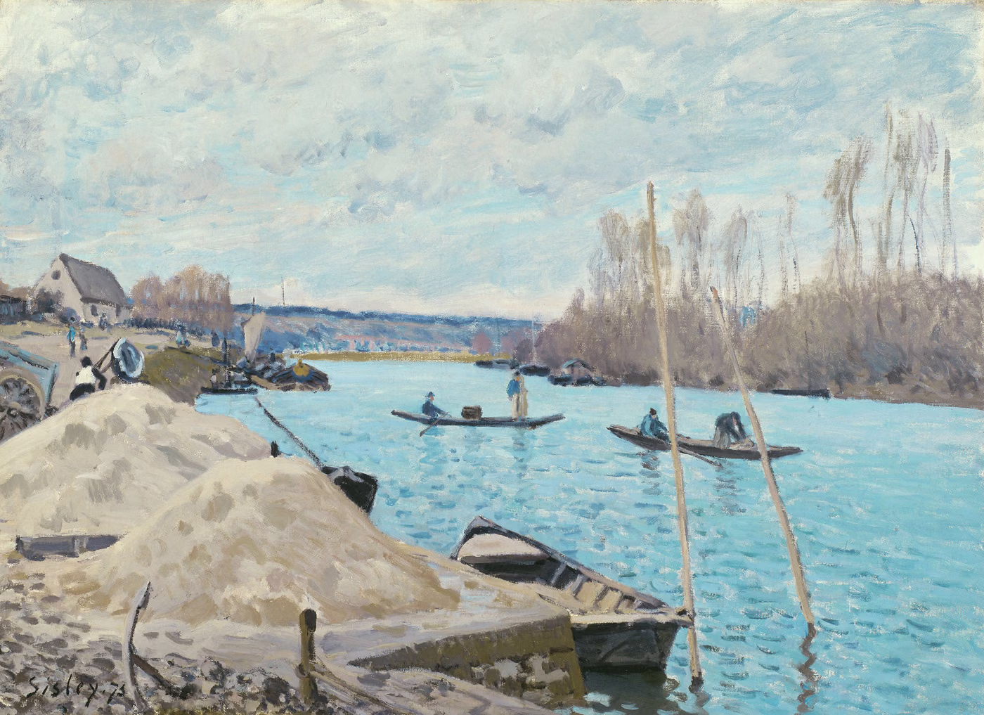 La Seine à Port-Marly, tas de sable - Alfred Sisley