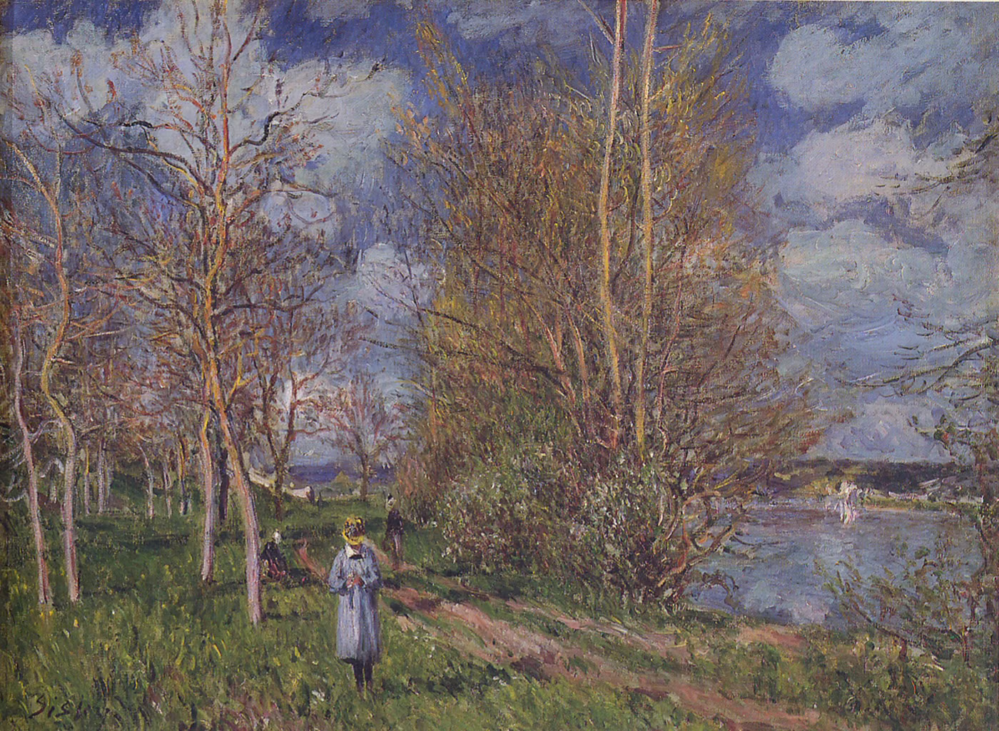 Les Petits Prés au printemps, By - Alfred Sisley