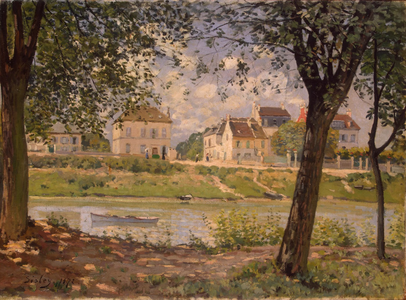 Village au bord de la Seine - Alfred Sisley