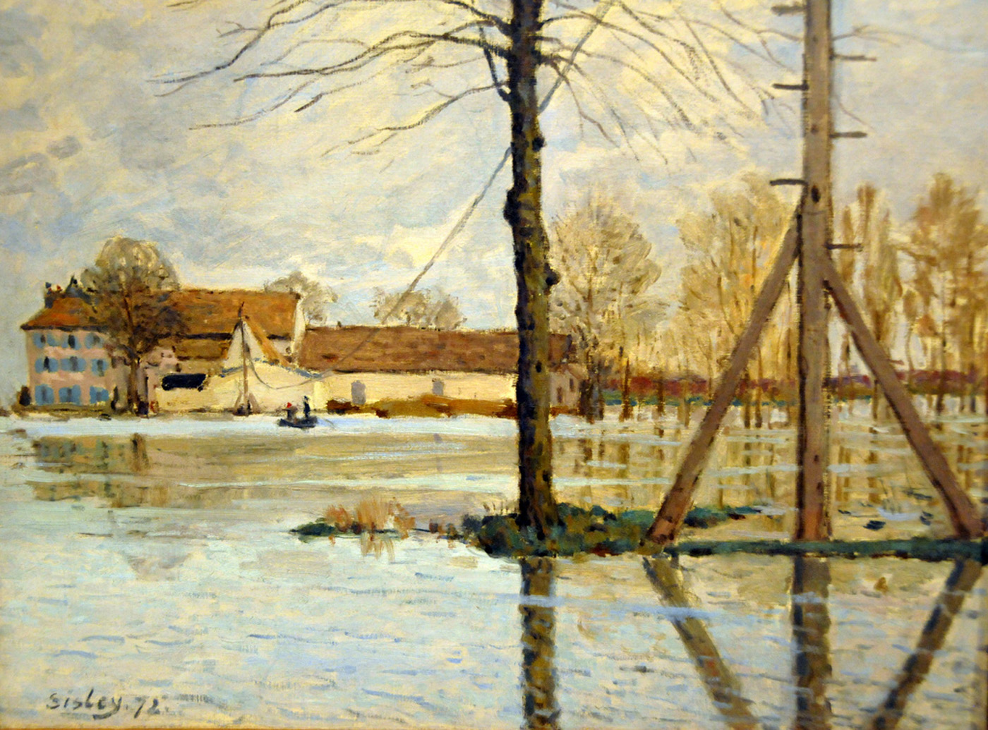 Le Bac de l'île de la Loge, inondation