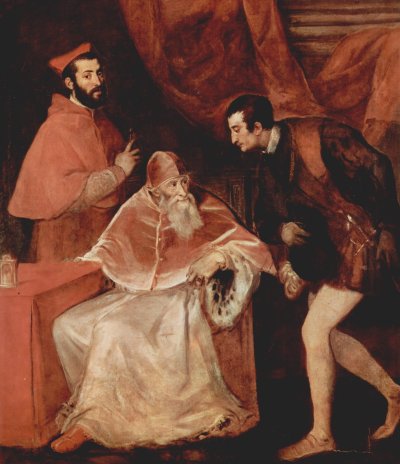 Portrait of Pope Paul III with his Nephews