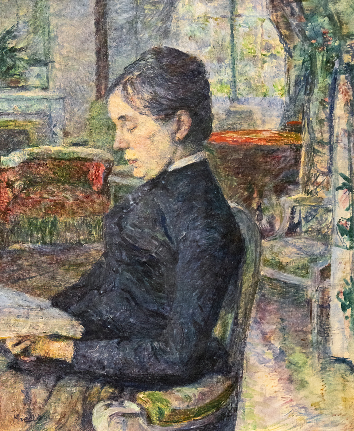 La Comtesse Adèle de Toulouse-Lautrec dans le salon du Château de Malromé