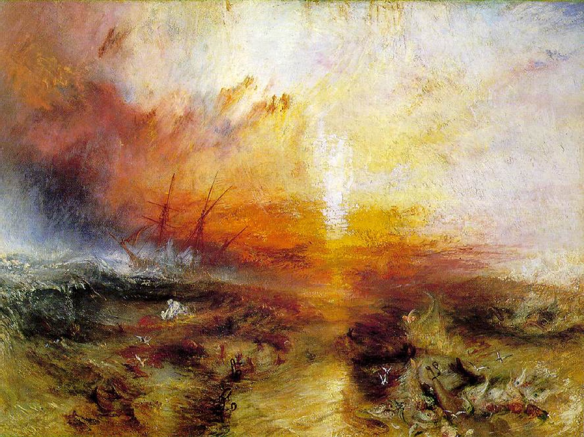 Esclaves jetant par-dessus-bord les morts et mourants - William Turner