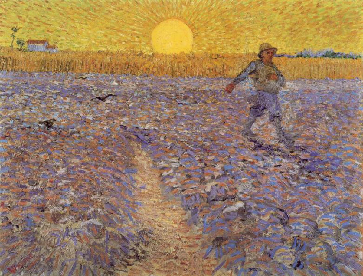 Le semeur au soleil couchant  - Vincent Van Gogh