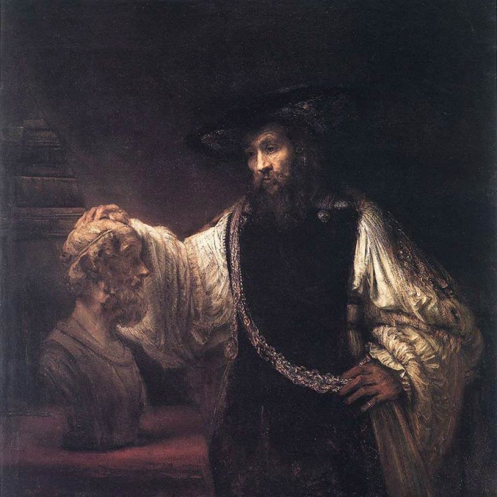 Aristote avec un buste d'Homère - Rembrandt